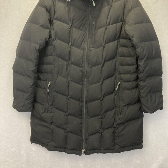 Lands' End Down Puffer Jacket Womens 1X 16W-18W Hooded Long Parka Winter Warm - Picture 4 of 16